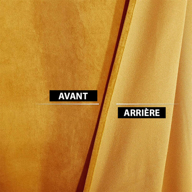 Kultainen ylellinen samettinen lämpöverho