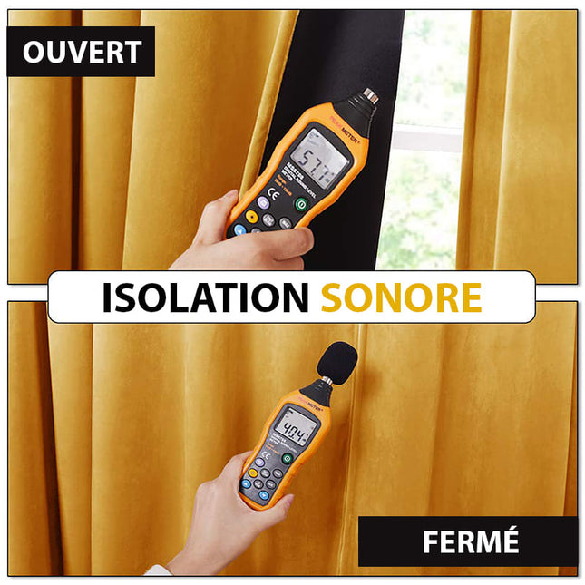 Sinapinkeltainen samettinen pimennysverho