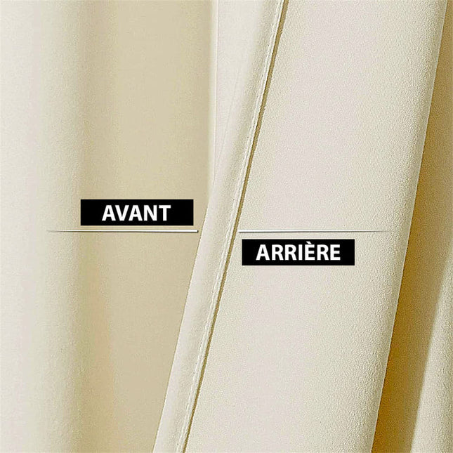 Norsunluunvärinen eristävä samettiverho