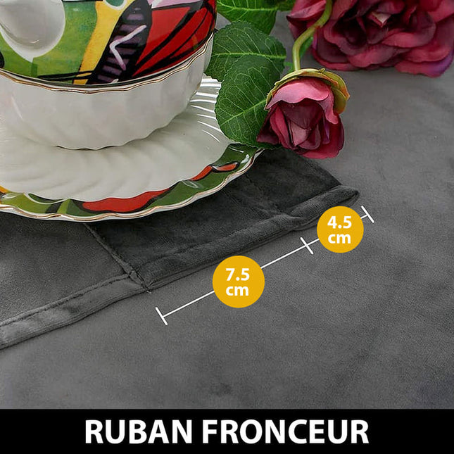 Lämpöeristetty tummanharmaa samettipimennysverho