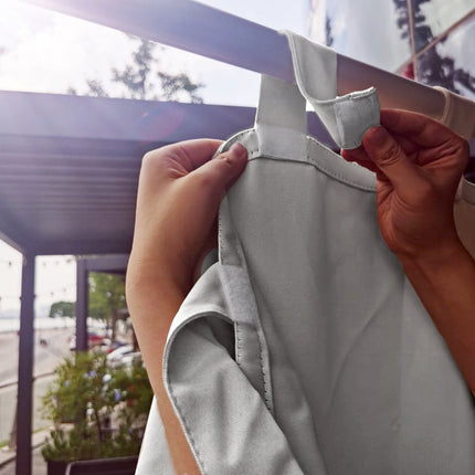 Ulkoverho terassille lenkkikiinnityksellä