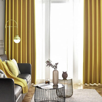 Okranvärinen pimennysverho moderniin kotiin