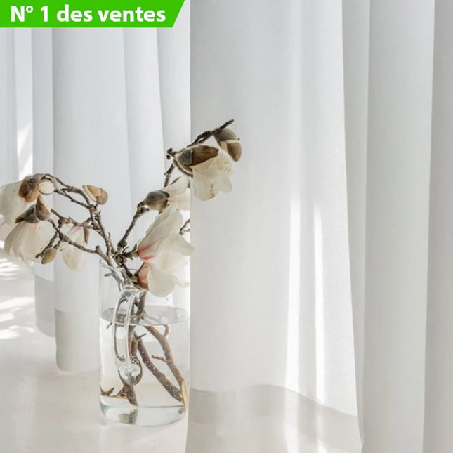 Yksinkertainen valkoinen ohut valoverho